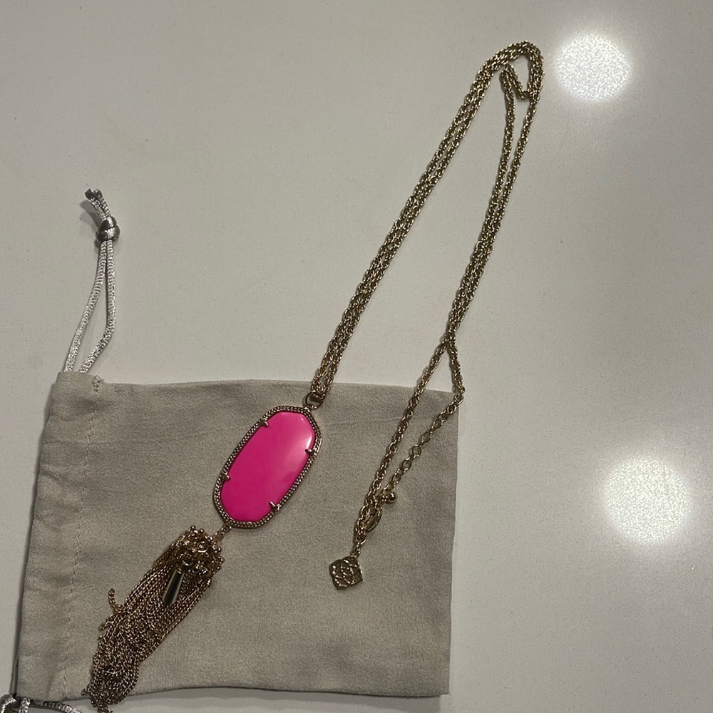 Kendra Scott Rayne Necklace Hot Pink